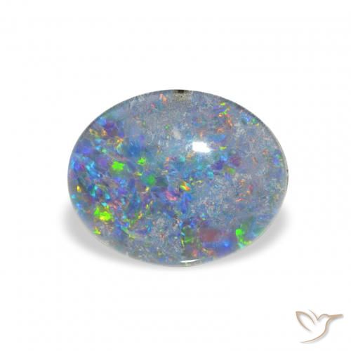 2.25ct 天然 マルチカラー オパールトリプレット, 楕円形, オペーク