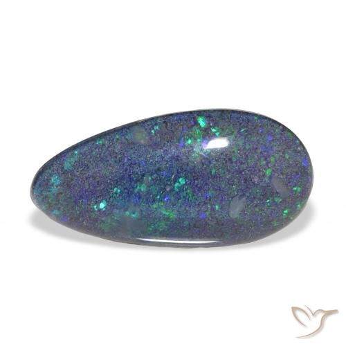 3.74ct 天然 マルチカラー オパールトリプレット, 洋梨の形, オペーク