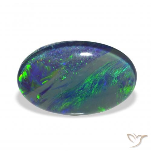 4.27ct 天然 マルチカラー オパールトリプレット, 楕円形, オペーク