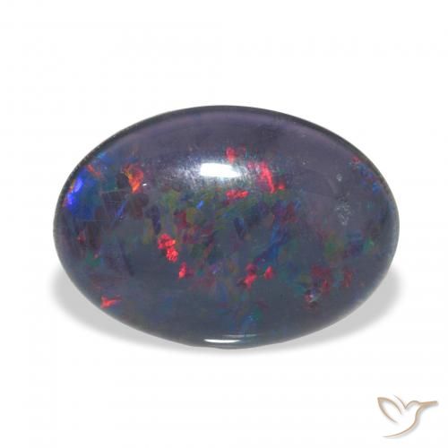 3.66ct 天然 マルチカラー オパールトリプレット, 楕円形, オペーク