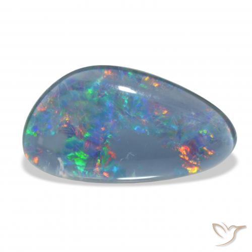 7.34ct 天然 マルチカラー オパールトリプレット, ファンシー, オペーク