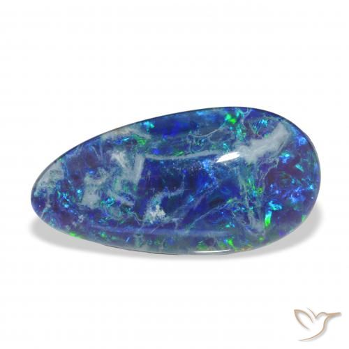 3.93ct 天然 マルチカラー オパールトリプレット, 洋梨の形, オペーク