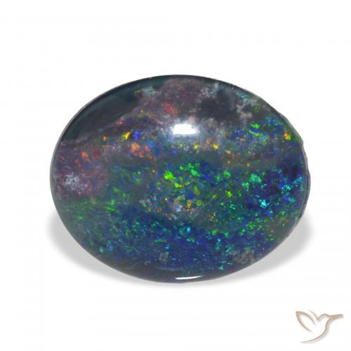 2.70ct 天然 マルチカラー オパールトリプレット, 楕円形, オペーク