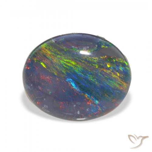 2.71ct 天然 マルチカラー オパールトリプレット, 楕円形, オペーク
