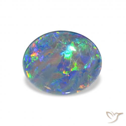 2.33ct マルチカラー オパールトリプレット, 楕円形, オペーク