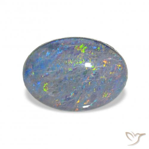 3.88ct マルチカラー オパールトリプレット, 楕円形, オペーク