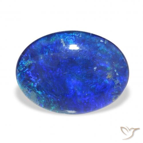 5.72ct 天然 マルチカラー オパールトリプレット, 楕円形, オペーク