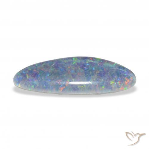 7.89カラットの天然マルチカラーオパールトリプレット、ファンシーシェイプ、オペーク