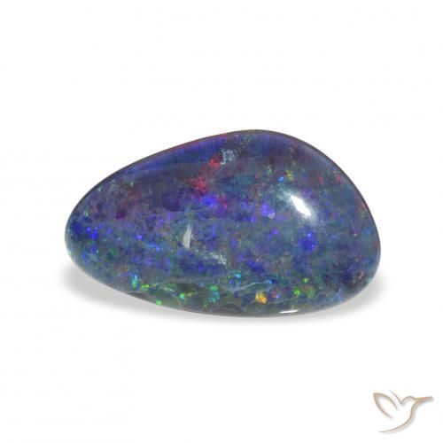 3.30カラットの天然マルチカラーオパールトリプレット、ファンシーシェイプ、オペーク