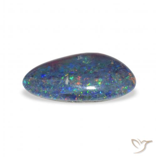 3.30カラットの天然マルチカラーオパールトリプレット、ファンシーシェイプ、オペーク