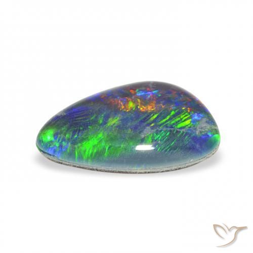 2.19カラットの天然マルチカラーオパールトリプレット、ファンシーシェイプ、オペーク