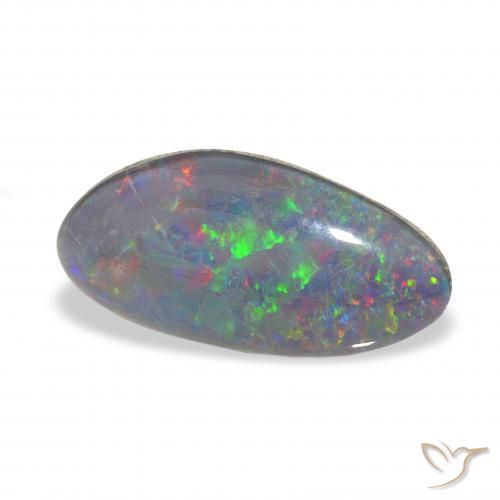 3.28カラットの天然マルチカラーオパールトリプレット、ファンシーシェイプ、オペーク