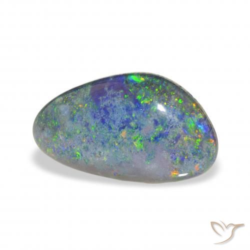 3.81カラットの天然マルチカラーオパールトリプレット、ファンシーシェイプ、オペーク