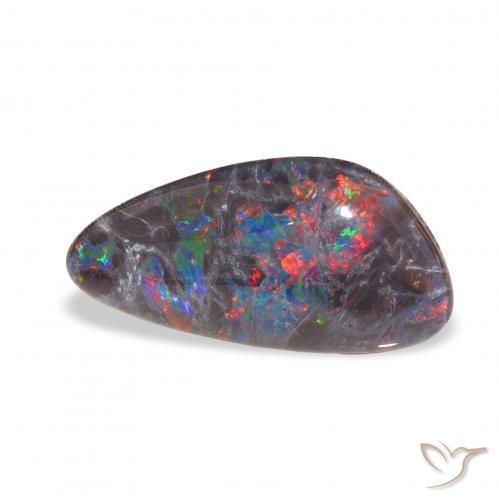 4.04カラットの天然マルチカラーオパールトリプレット、ファンシー、オペーク