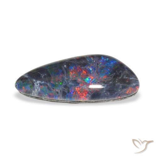 4.04カラットの天然マルチカラーオパールトリプレット、ファンシー、オペーク