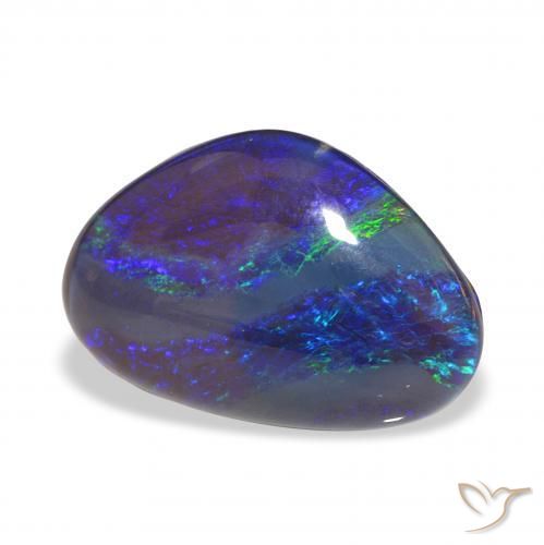 7.24カラットの天然マルチカラーオパールトリプレット、ファンシーシェイプ、オペーク