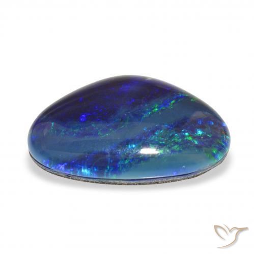 7.24カラットの天然マルチカラーオパールトリプレット、ファンシーシェイプ、オペーク