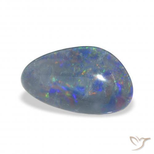 3.26カラットの天然マルチカラーオパールトリプレット、ファンシーシェイプ、オペーク