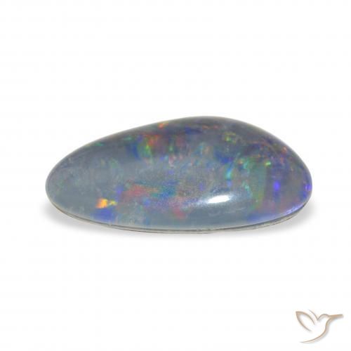 3.26カラットの天然マルチカラーオパールトリプレット、ファンシーシェイプ、オペーク