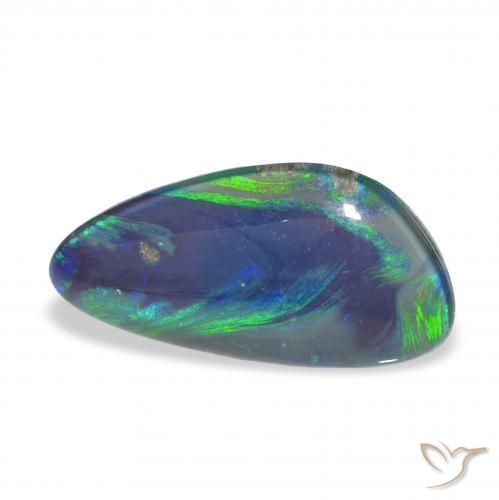 3.63カラットの天然マルチカラーオパールトリプレット、ファンシーシェイプ、オペーク