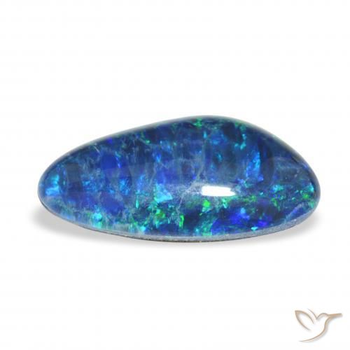 3.67カラットの天然マルチカラーオパールトリプレット、ファンシーシェイプ、オペーク