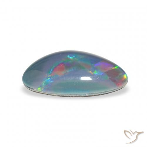 2.07カラットの天然マルチカラーオパールトリプレット、ファンシーシェイプ、オペーク