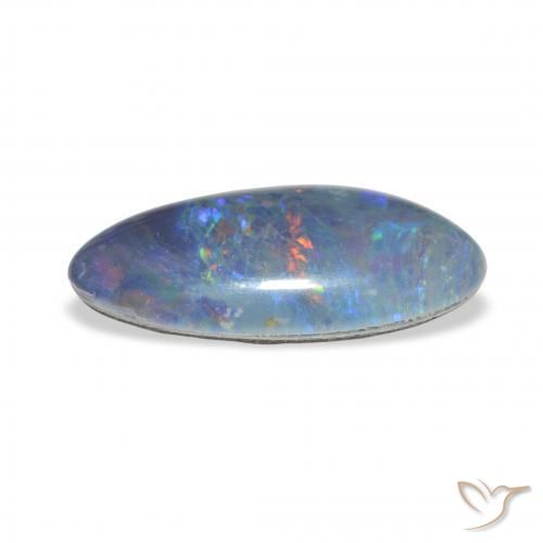 3.48カラットの天然マルチカラーオパールトリプレット、ファンシー、オペーク