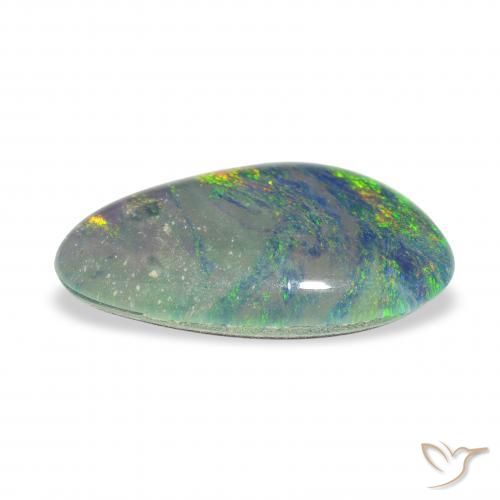 3.35カラットの天然マルチカラーオパールトリプレット、ファンシーシェイプ、オペーク