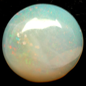 1.88カラットの天然マルチカラーオパール（9.89 mm・透明）