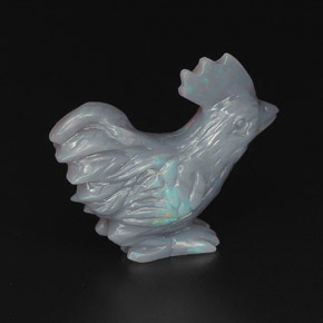 10.28カラットの天然マルチカラーオパール（24.5×19.8 mm・ファンシーシェイプ）