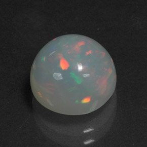 3.09カラットの天然マルチカラーオパール（10.14 mm・透明）