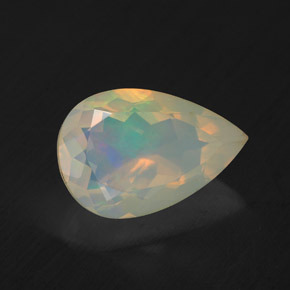 1.93カラットの天然マルチカラーオパール（12.1×8.1 mm・洋梨の形）