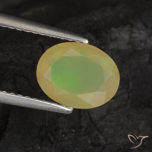 1.08ct 天然 マルチカラー オパール, 楕円形, 半透明