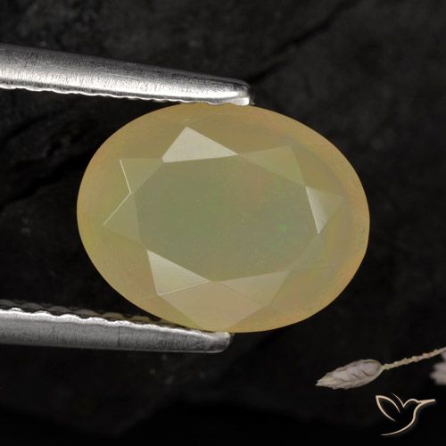 1.14ct 天然 マルチカラー オパール, 楕円形, 半透明