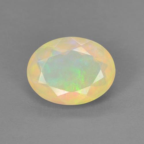1.13カラットの天然マルチカラーオパール（9.1×7 mm・オーバルカット）
