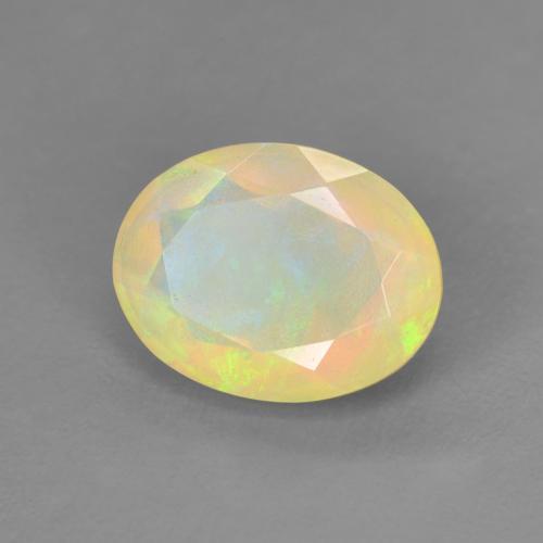 1.13カラットの天然マルチカラーオパール（9.1×7 mm・オーバルカット）
