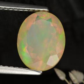 1.64カラットの天然イエローオパール（10.2×8 mm・オーバルカット）