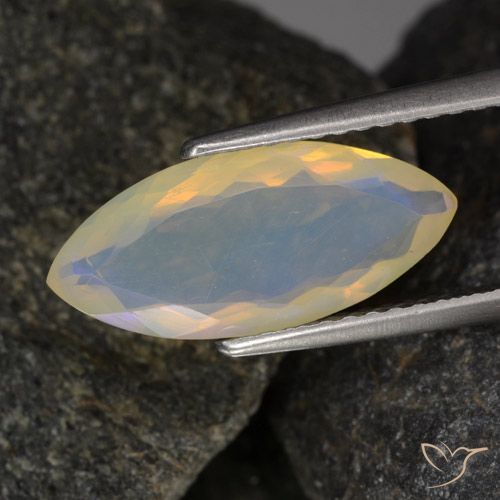 1.61ct 天然 マルチカラー オパール, マーキーズ, 透明