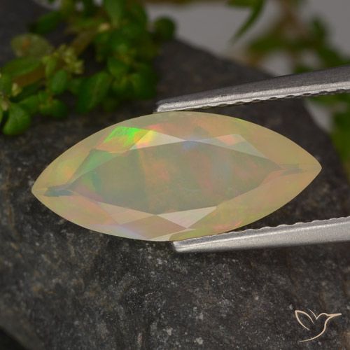 1.27ct 天然 マルチカラー オパール, マーキーズ, 透明