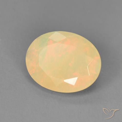 1.48ct 天然 マルチカラー オパール, 楕円形, 半透明