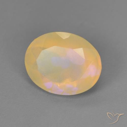 1.59ct 天然 マルチカラー オパール, 楕円形, 透明