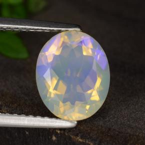 1.71カラットの天然青みがかった白オパール（10.1×8.2 mm・オーバルカット）