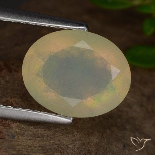 1.42ct 天然 マルチカラー オパール, 楕円形, 半透明