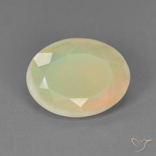 1.96ct 天然 マルチカラー オパール, 楕円形, 半透明