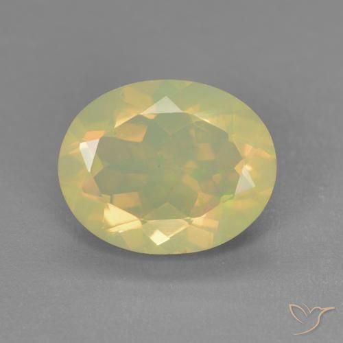 1.43ct 天然 マルチカラー オパール, 楕円形, 透明