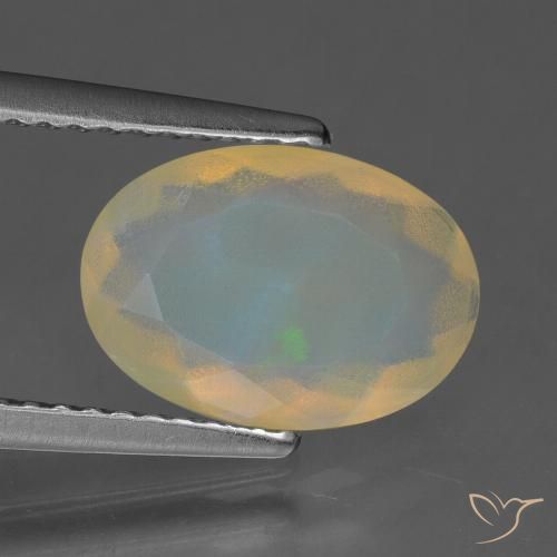 1.61ct 天然 マルチカラー オパール, 楕円形, 透明