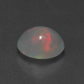 1.24カラットの天然マルチカラーオパール（9×7.1 mm・透明）