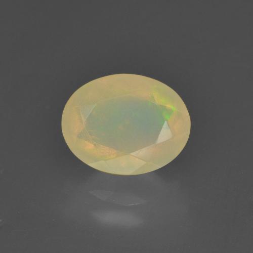 1.24カラットの天然マルチカラーオパール（9×7.1 mm・オーバルカット）