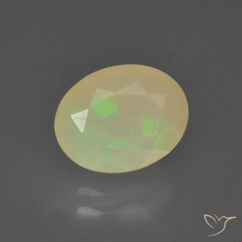 1.09ct 天然 マルチカラー オパール, 楕円形, 半透明