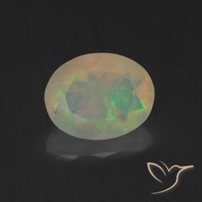 1.16ct 天然 マルチカラー オパール, 楕円形, 透明